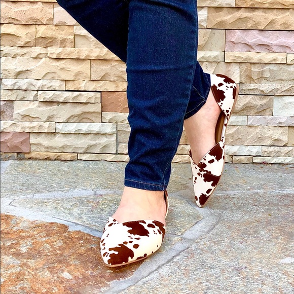 ⚡FINAL PRICE! Brown Cow Print D'Orsay Flats - Picture 14 of 14